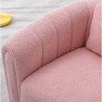 Ebello Oversize Velvet Swivel 360 Rotation Barrel Comfy Round Armchair With Pillow For Living Room Bedroom