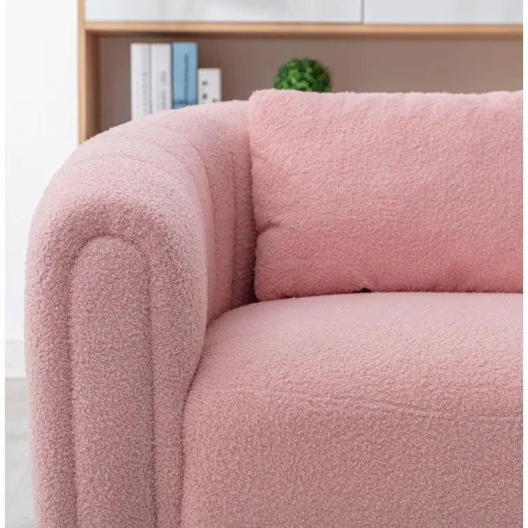 Ebello Oversize Velvet Swivel 360 Rotation Barrel Comfy Round Armchair With Pillow For Living Room Bedroom