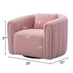 Ebello Oversize Velvet Swivel 360 Rotation Barrel Comfy Round Armchair With Pillow For Living Room Bedroom