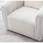 Ebello Oversize Velvet Swivel 360 Rotation Barrel Comfy Round Armchair With Pillow For Living Room Bedroom