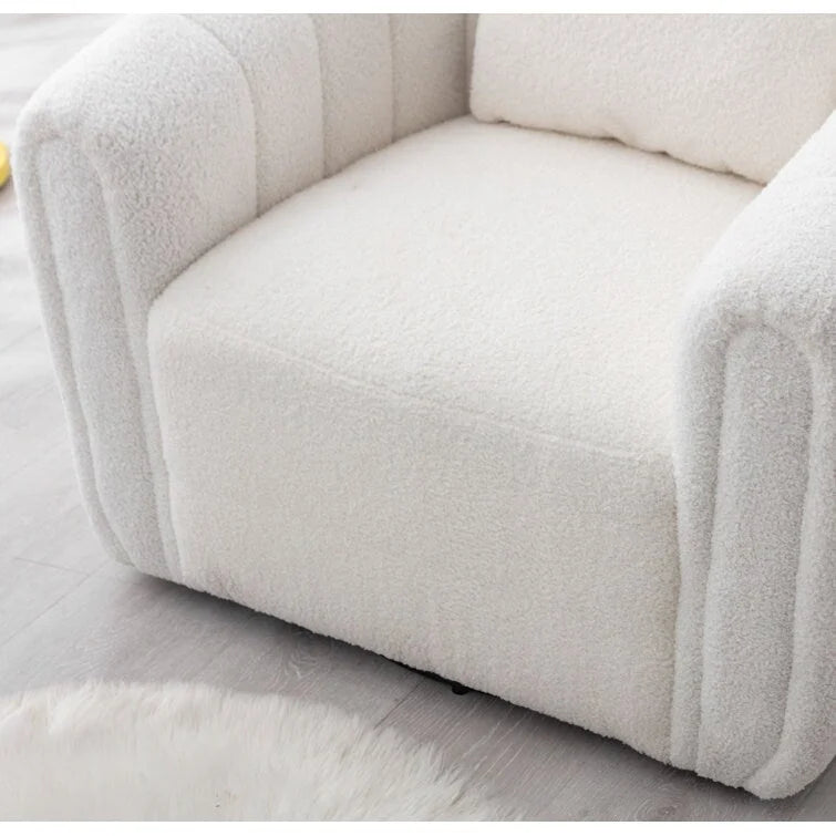 Ebello Oversize Velvet Swivel 360 Rotation Barrel Comfy Round Armchair With Pillow For Living Room Bedroom