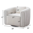 Ebello Oversize Velvet Swivel 360 Rotation Barrel Comfy Round Armchair With Pillow For Living Room Bedroom