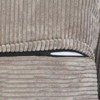 4-Piece L-Shape Sectional Sofa Corduroy Upholstered Couch with Ottoman