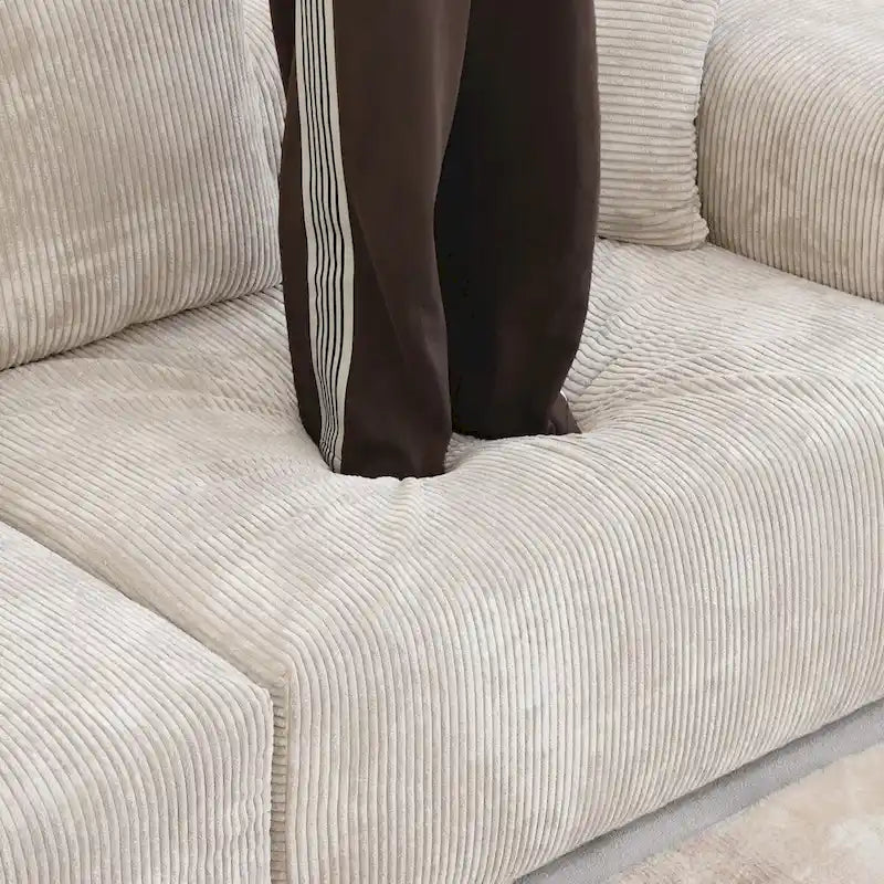 U-Shaped Luxurious Modular Sectional Couch with Chaise Ottoman