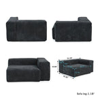 U-Shaped Luxurious Modular Sectional Couch with Chaise Ottoman