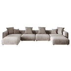 U-Shaped Luxurious Modular Sectional Couch with Chaise Ottoman