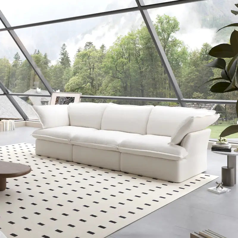 Modern Modular Sectional Sofa for Living Room 3 Seat, Comfy Convertible Sectional Sofas Couches