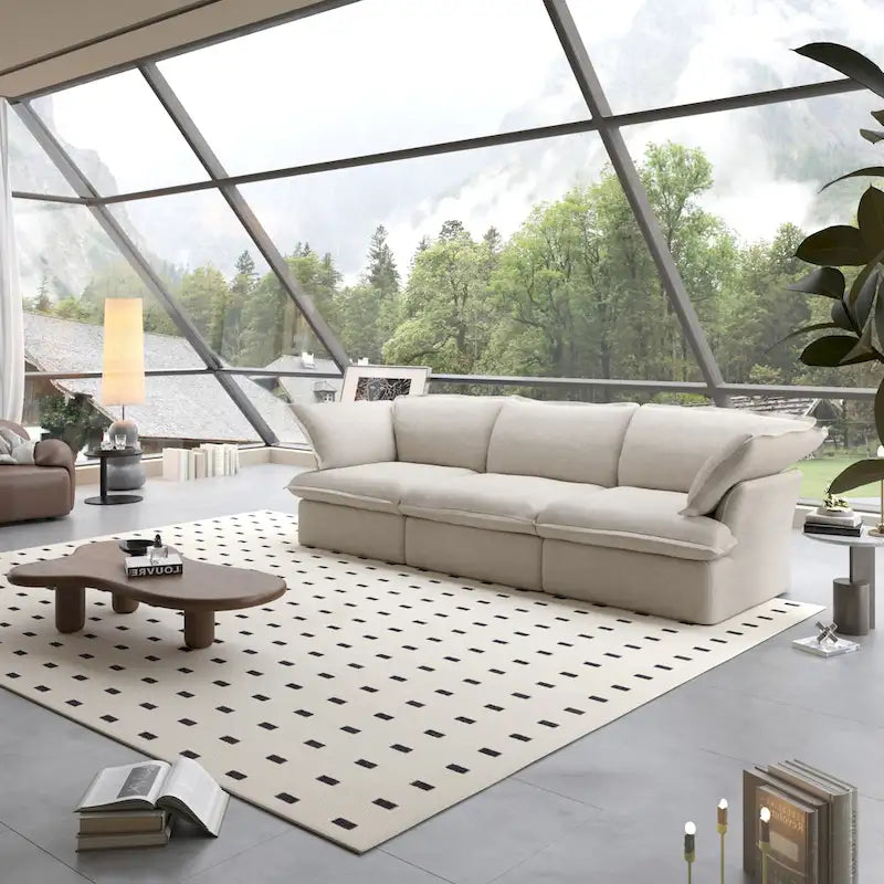 Modern Modular Sectional Sofa for Living Room 3 Seat, Comfy Convertible Sectional Sofas Couches
