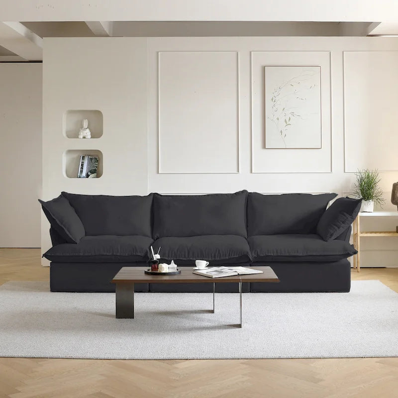 Modern Modular Sectional Sofa for Living Room 3 Seat, Comfy Convertible Sectional Sofas Couches