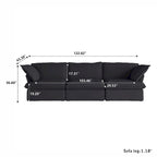 Modern Modular Sectional Sofa for Living Room 3 Seat, Comfy Convertible Sectional Sofas Couches