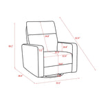 Olmas 33.5W Power Swivel Glider Recliner with USB Charger
