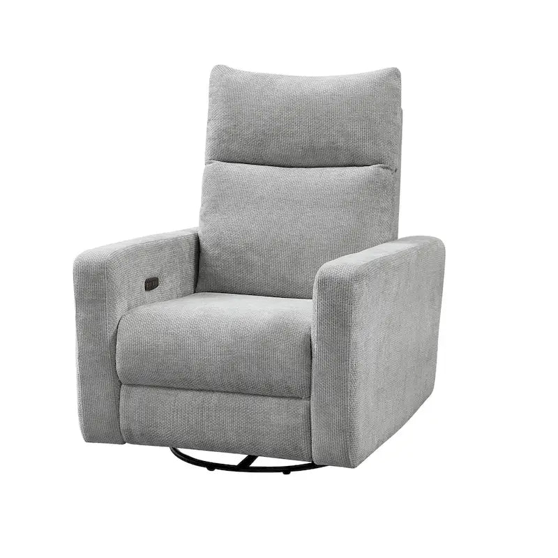 Olmas 33.5W Power Swivel Glider Recliner with USB Charger