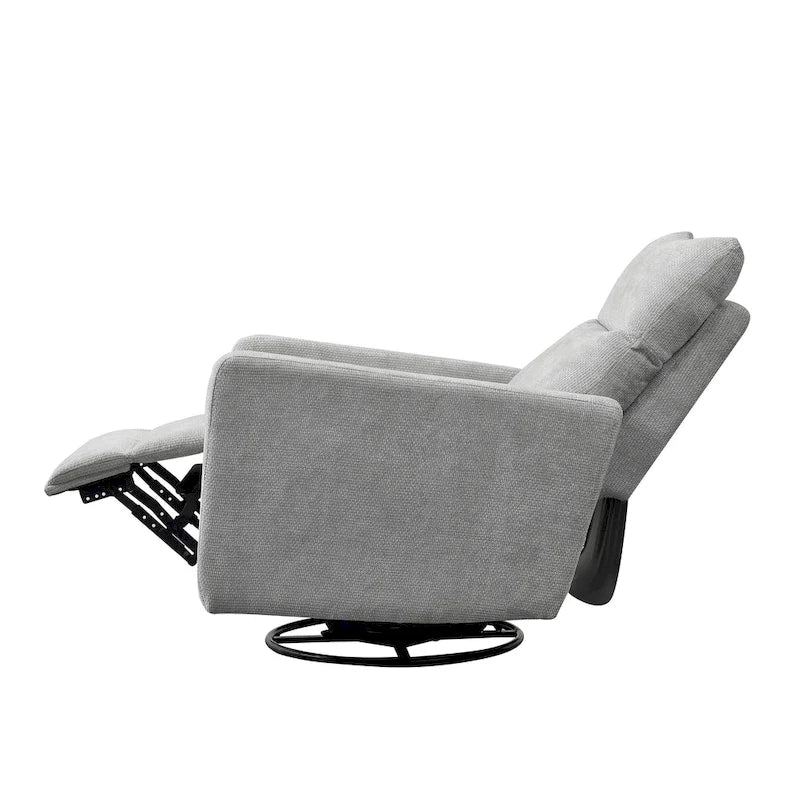 Olmas 33.5W Power Swivel Glider Recliner with USB Charger