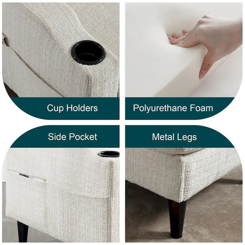 HOMEFUN storage sofa /Living room sofa cozy sectional sofa