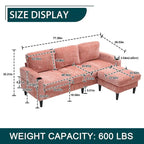 HOMEFUN storage sofa /Living room sofa cozy sectional sofa