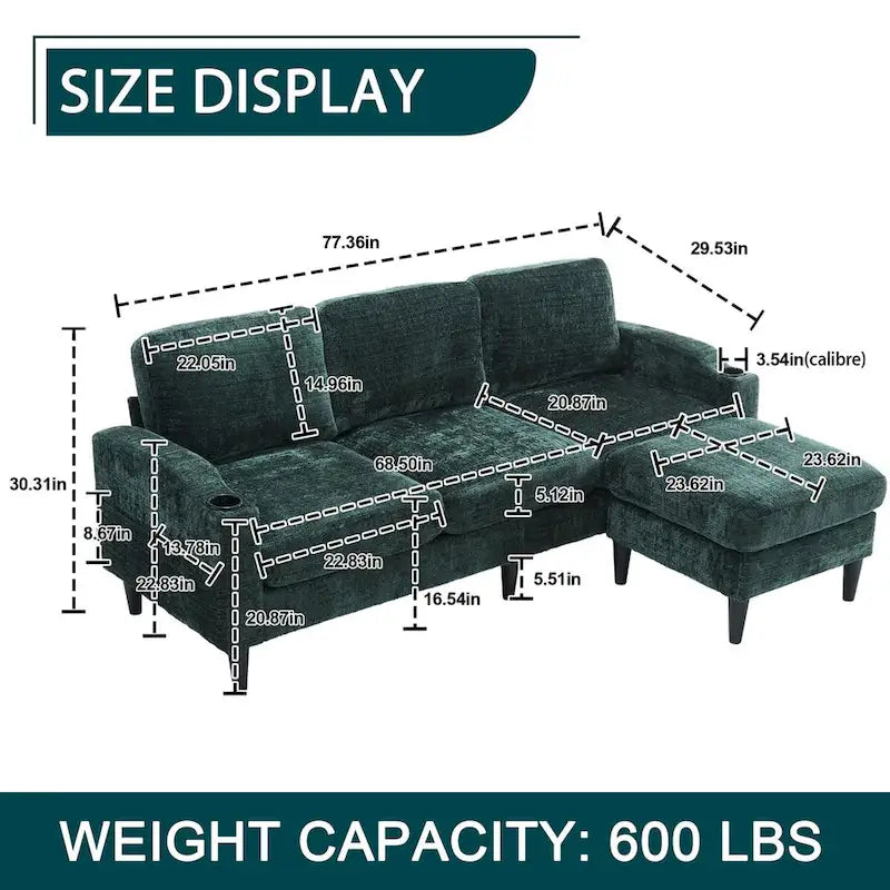 HOMEFUN storage sofa /Living room sofa cozy sectional sofa