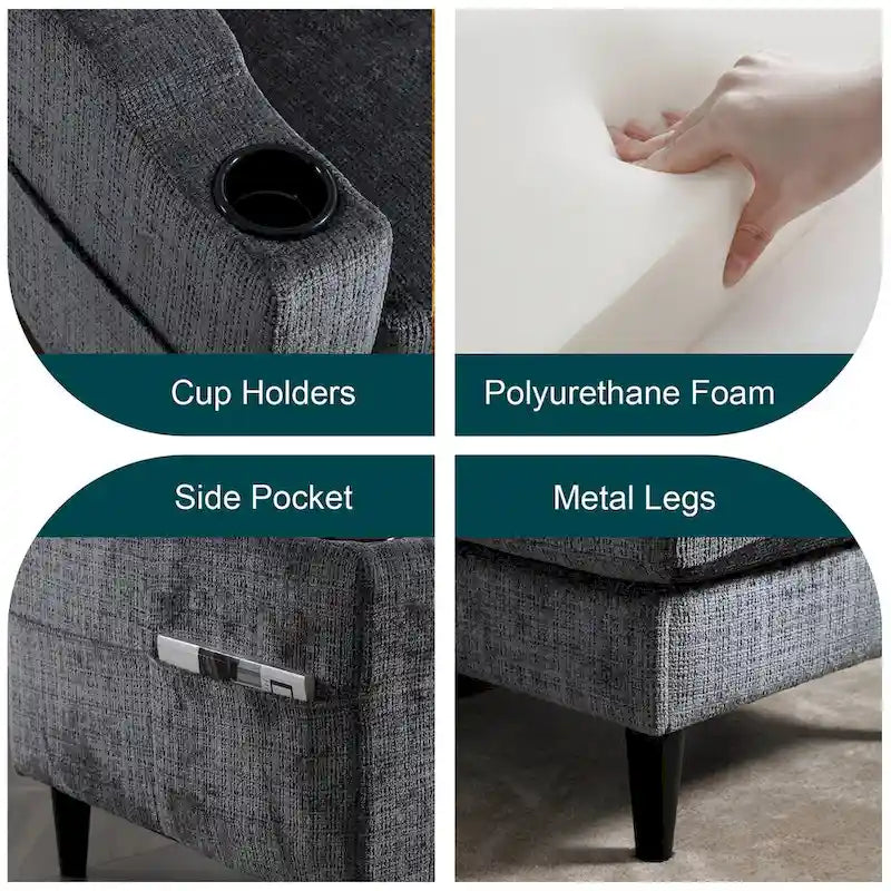 HOMEFUN storage sofa /Living room sofa cozy sectional sofa