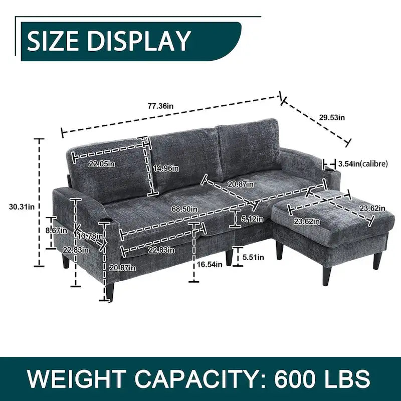 HOMEFUN storage sofa /Living room sofa cozy sectional sofa