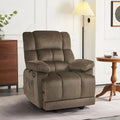 MCombo Electric Power Recliner Chair for Living Room with Heat and Massage, Fabric R6233