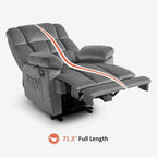 MCombo Electric Power Recliner Chair for Living Room with Heat and Massage, Fabric R6233