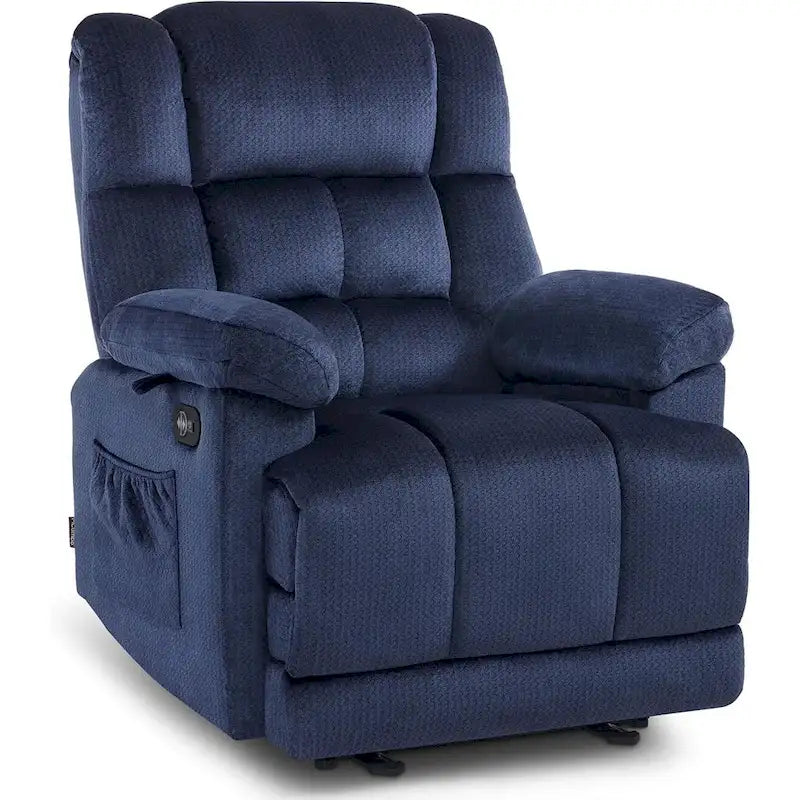 MCombo Electric Power Recliner Chair for Living Room with Heat and Massage, Fabric R6233