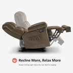 MCombo Electric Power Recliner Chair for Living Room with Heat and Massage, Fabric R6233