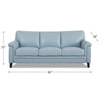 Hydeline Westcott Top Grain Leather Sofa Couch with Memory Foam and Springs