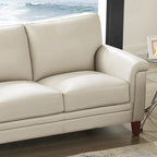 Hydeline Westcott Top Grain Leather Sofa Couch with Memory Foam and Springs