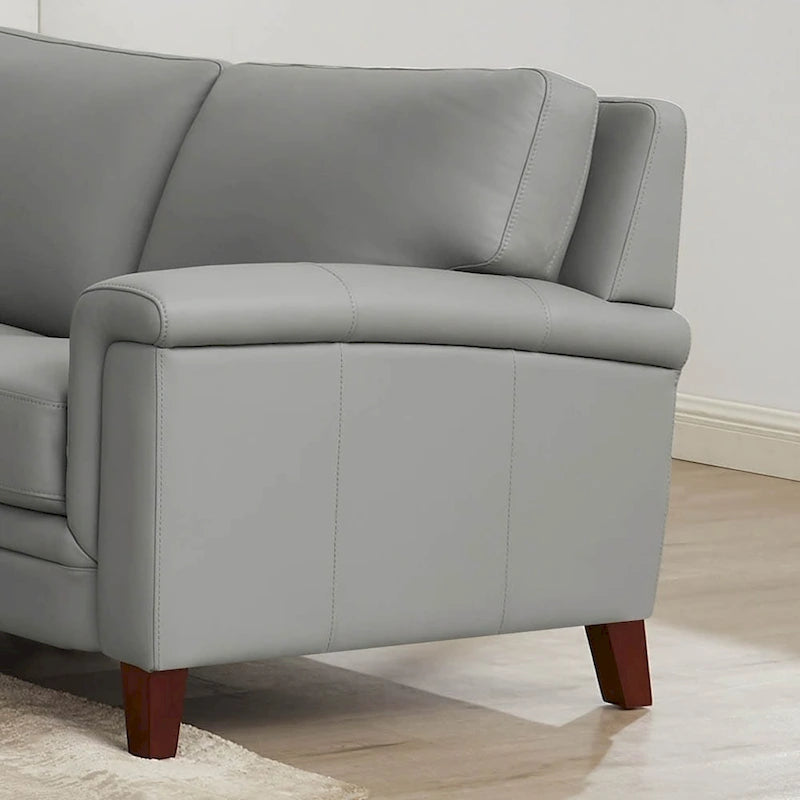 Hydeline Westcott Top Grain Leather Sofa Couch with Memory Foam and Springs