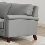 Hydeline Westcott Top Grain Leather Sofa Couch with Memory Foam and Springs