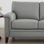 Hydeline Westcott Top Grain Leather Sofa Couch with Memory Foam and Springs