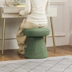 Adeco Mushroom Ottoman Large Soft Foot Stool for Living Room Bedroom