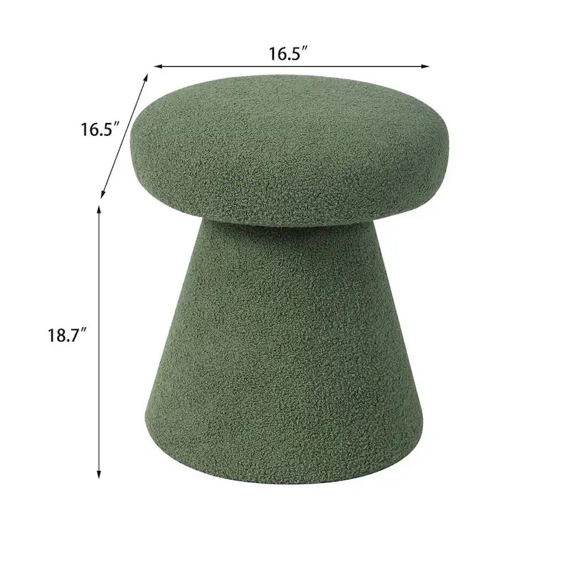 Adeco Mushroom Ottoman Large Soft Foot Stool for Living Room Bedroom
