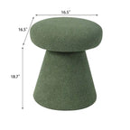 Adeco Mushroom Ottoman Large Soft Foot Stool for Living Room Bedroom