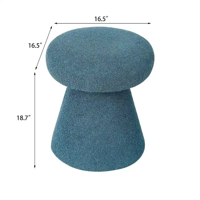 Adeco Mushroom Ottoman Large Soft Foot Stool for Living Room Bedroom