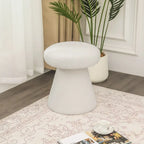 Adeco Mushroom Ottoman Large Soft Foot Stool for Living Room Bedroom