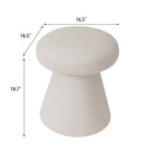 Adeco Mushroom Ottoman Large Soft Foot Stool for Living Room Bedroom