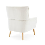 Almond Boucle Tufted Back Accent Chair by Christopher Knight Home
