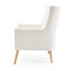 Almond Boucle Tufted Back Accent Chair by Christopher Knight Home
