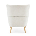 Almond Boucle Tufted Back Accent Chair by Christopher Knight Home