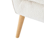 Almond Boucle Tufted Back Accent Chair by Christopher Knight Home