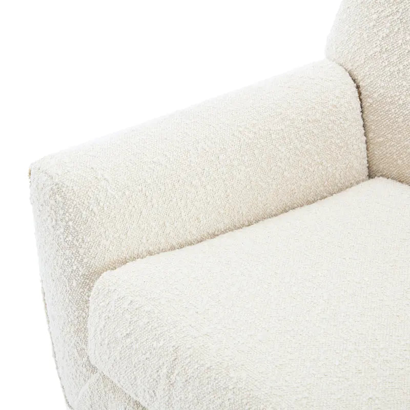 Almond Boucle Tufted Back Accent Chair by Christopher Knight Home
