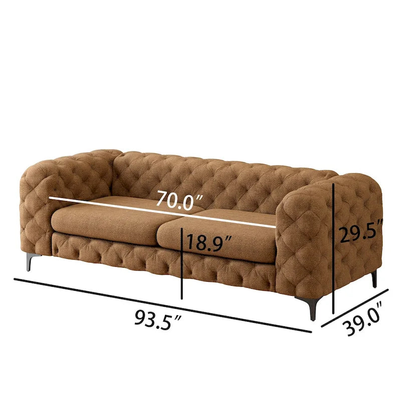 Corvus Aosta Chesterfield Tufted Velvet Sofa