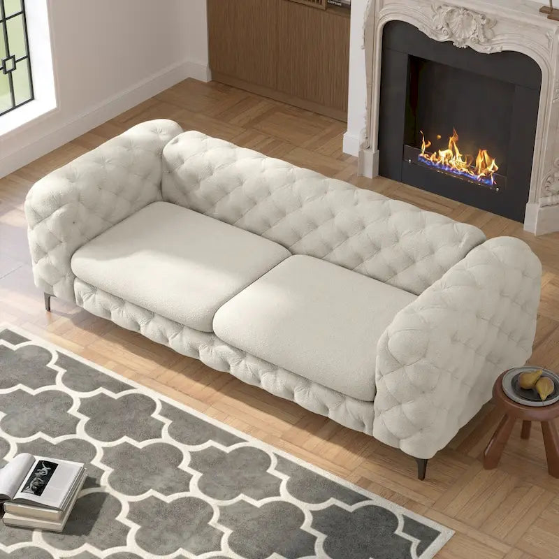 Corvus Aosta Chesterfield Tufted Velvet Sofa