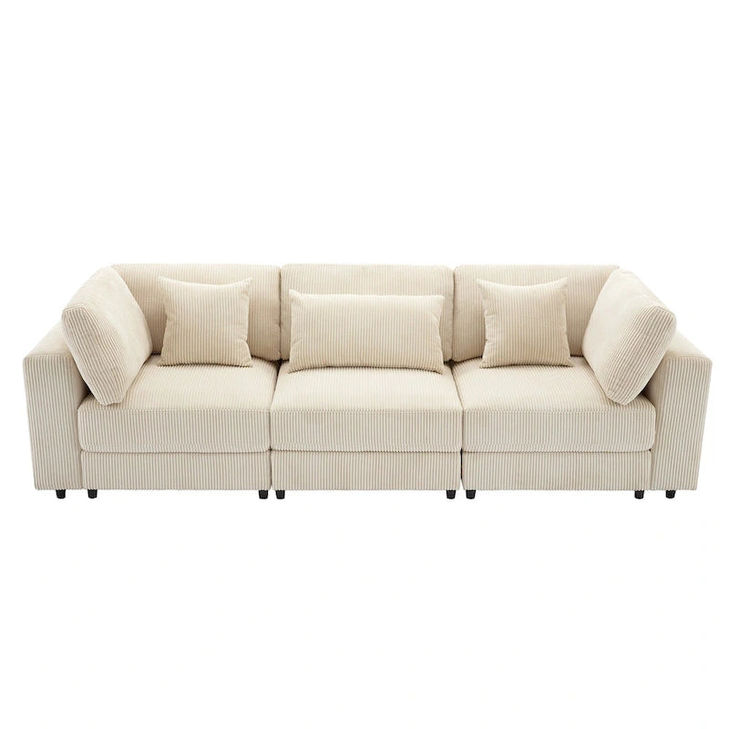 105 Sofa with Cushions and 5 Pillows