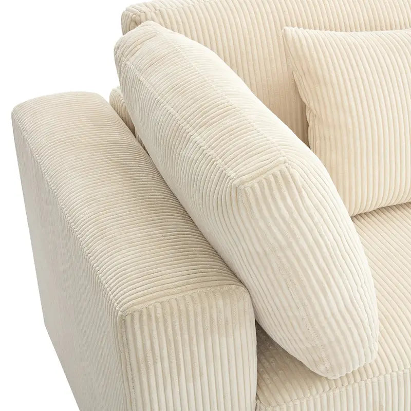 105 Sofa with Cushions and 5 Pillows