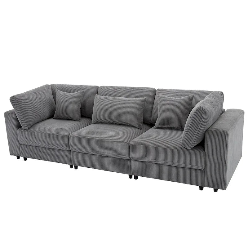 105 Sofa with Cushions and 5 Pillows