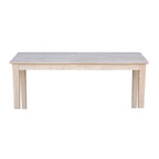 Unfinished Solid Parawood Shaker Console Table