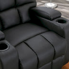 Manual Rocking Recliner Chair with Massage and Cup Holders