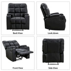 Manual Rocking Recliner Chair with Massage and Cup Holders